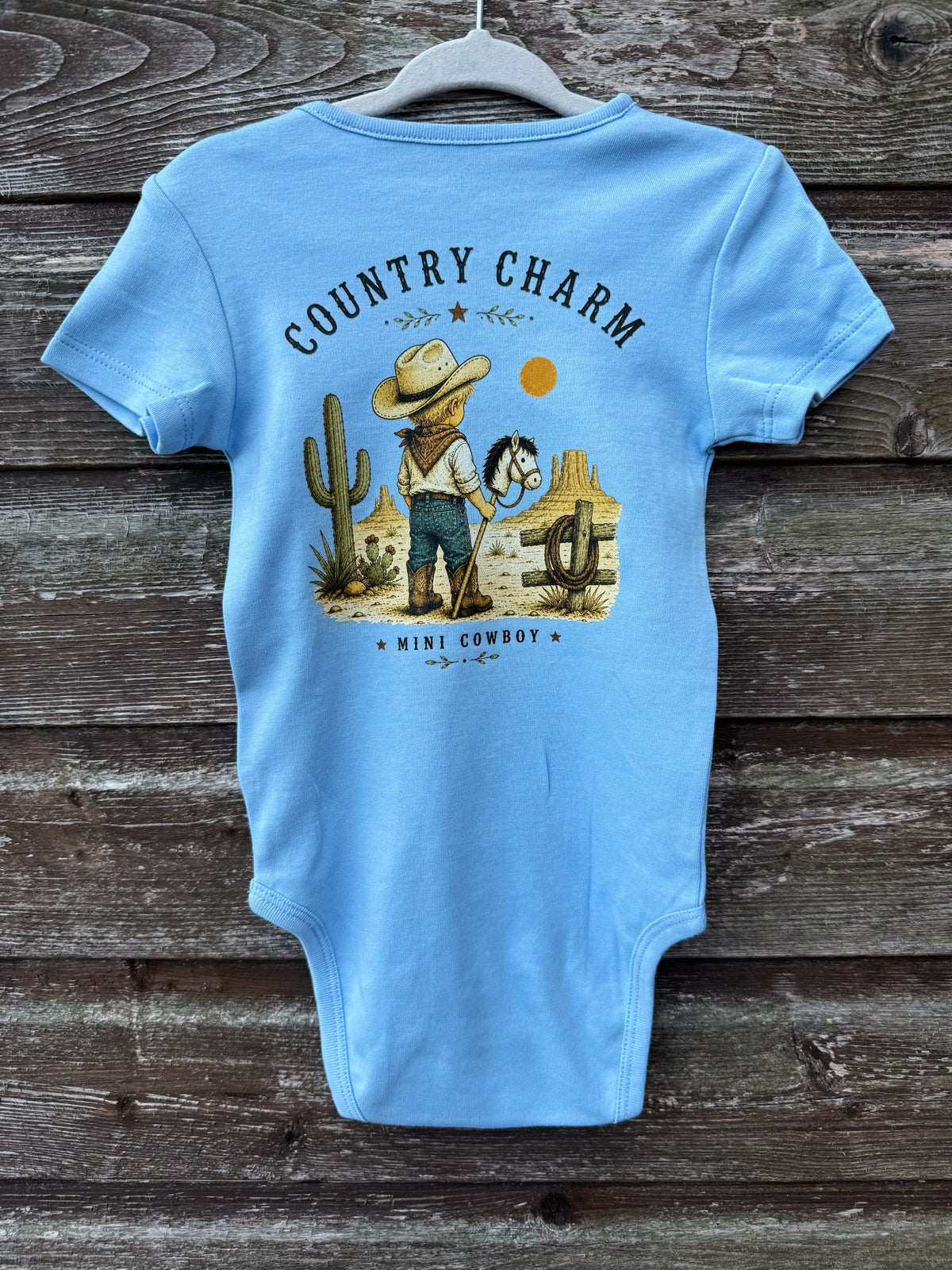 Mini Cowboy Organic Baby Bodysuit