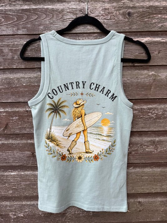 Coastal Cowgirl Western Vest Top