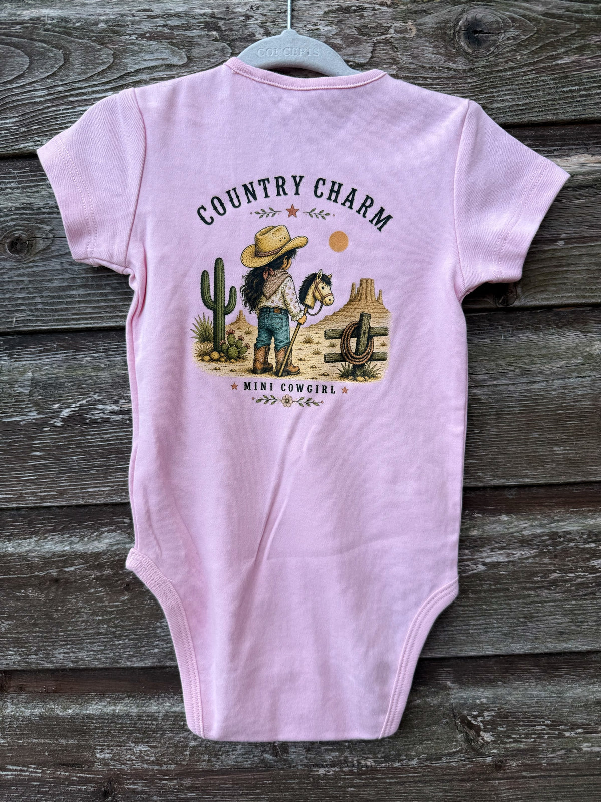 Mini Cowgirl Organic Baby Bodysuit