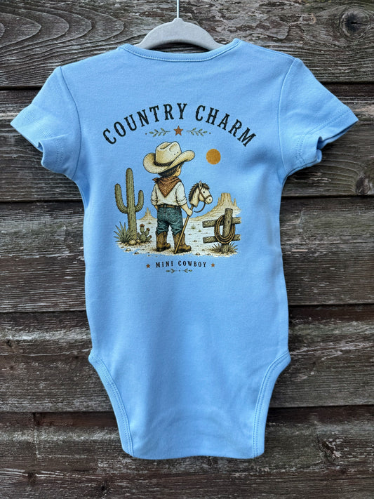 Mini Cowboy Organic Baby Bodysuit