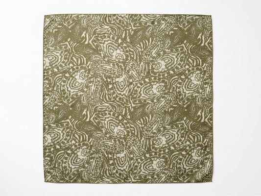Olive Prairie Satin Scarf