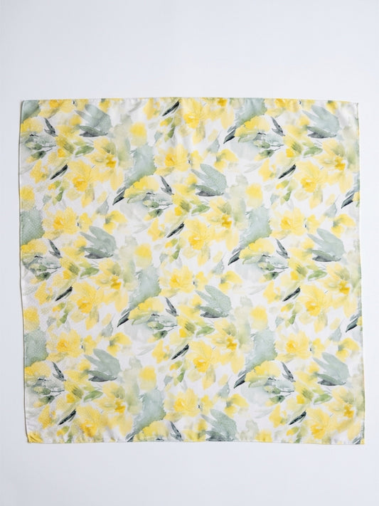 Golden Meadow Satin Scarf