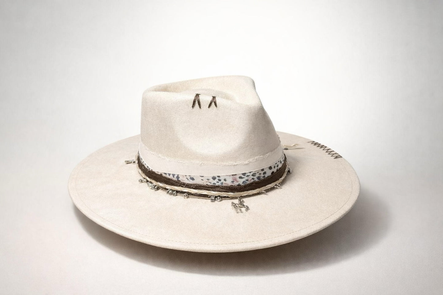 cream fedora hat UK leopard print band western style
	•	custom ivory fedora hat UK statement design