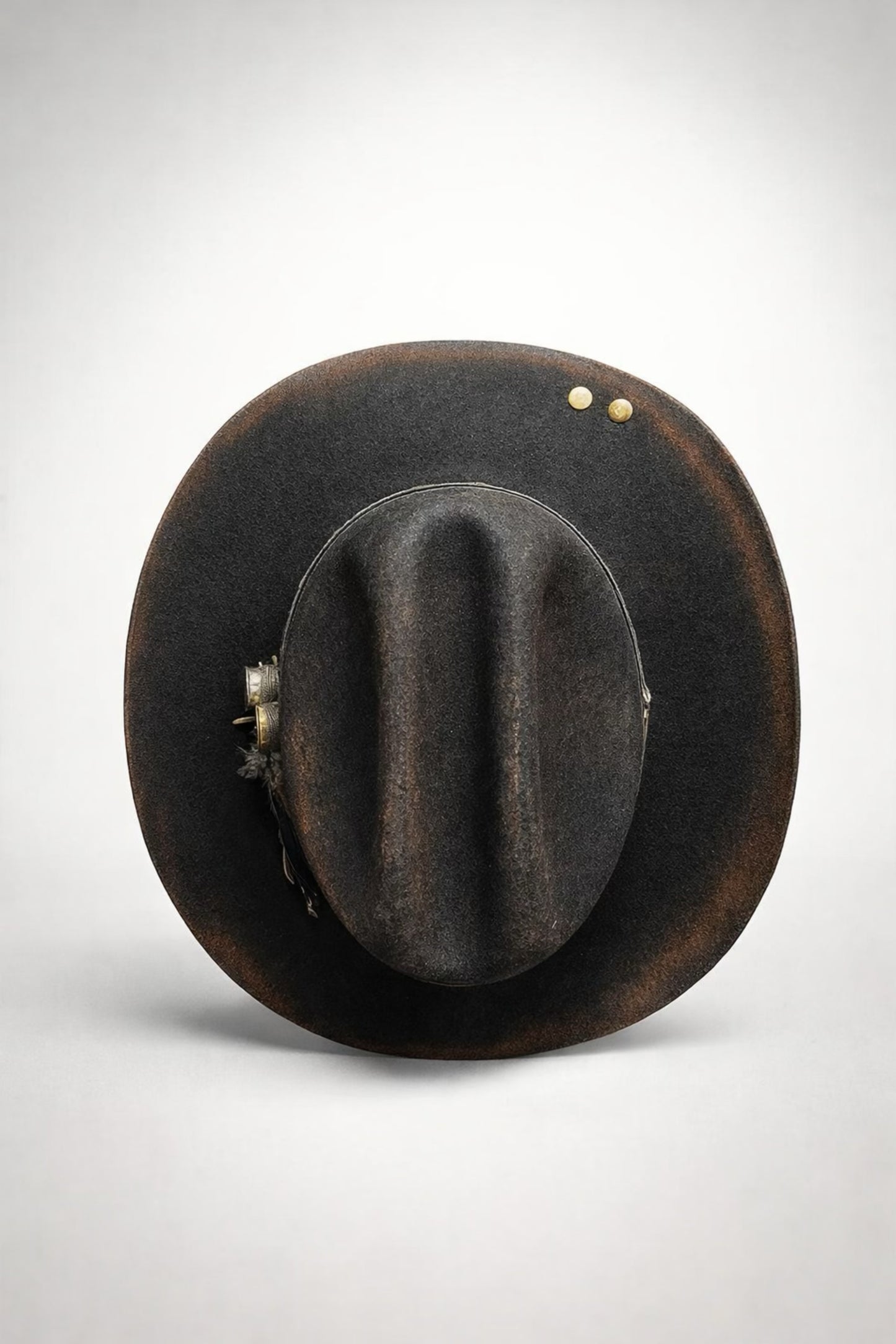 Distressed Black Cattleman Hat – Western Cowboy Hat UK