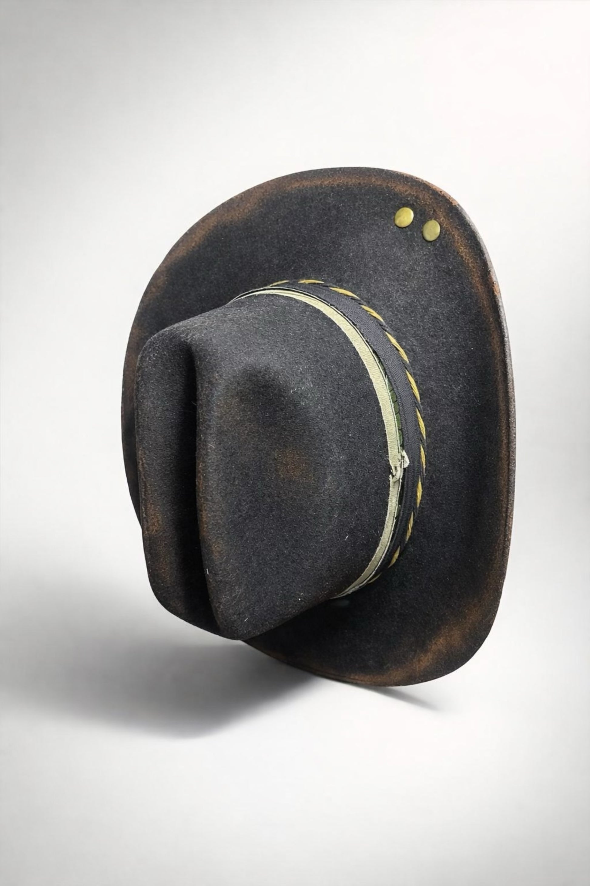 custom cowboy hat UK distressed black