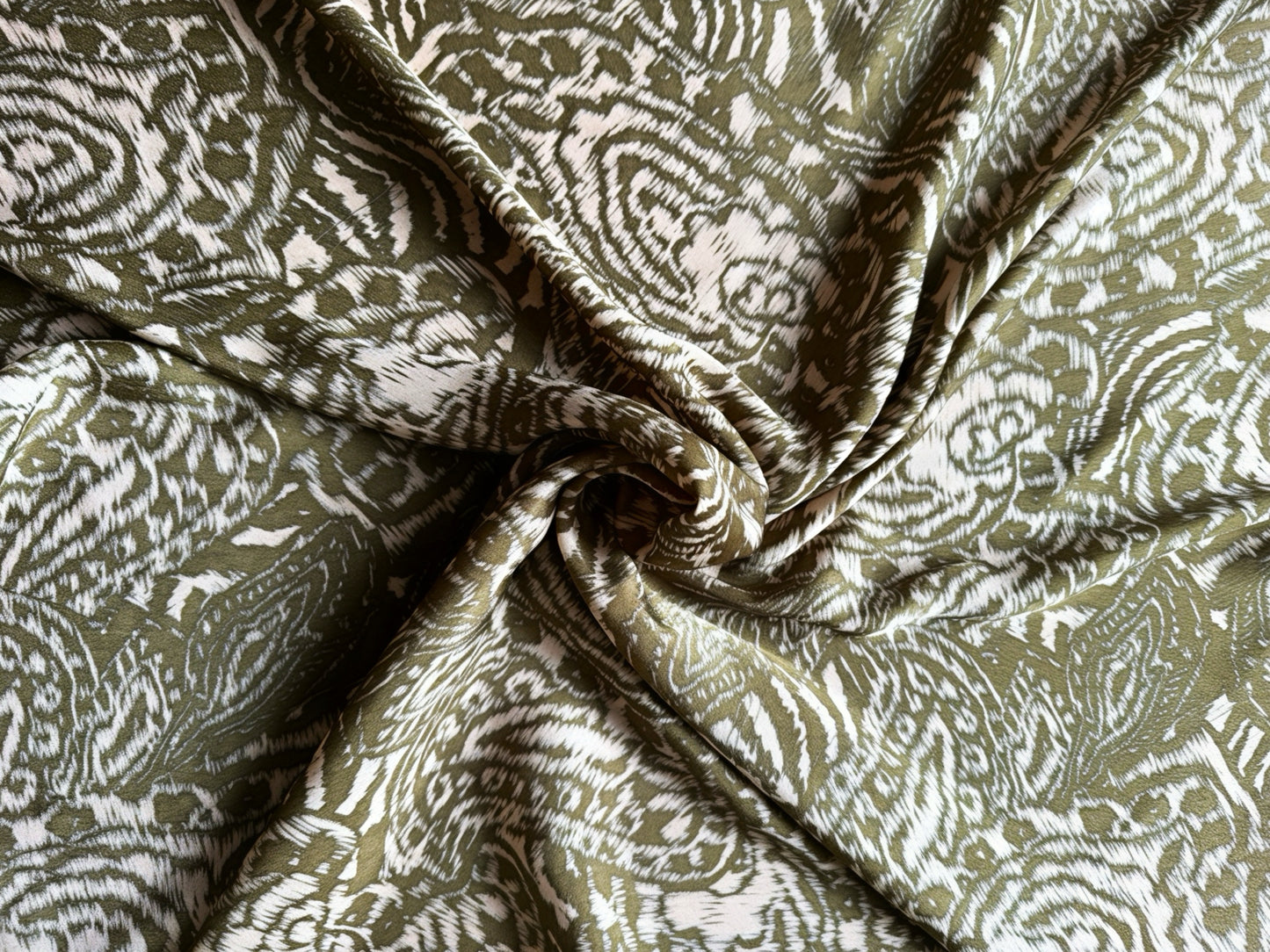 Olive Prairie Satin Scarf