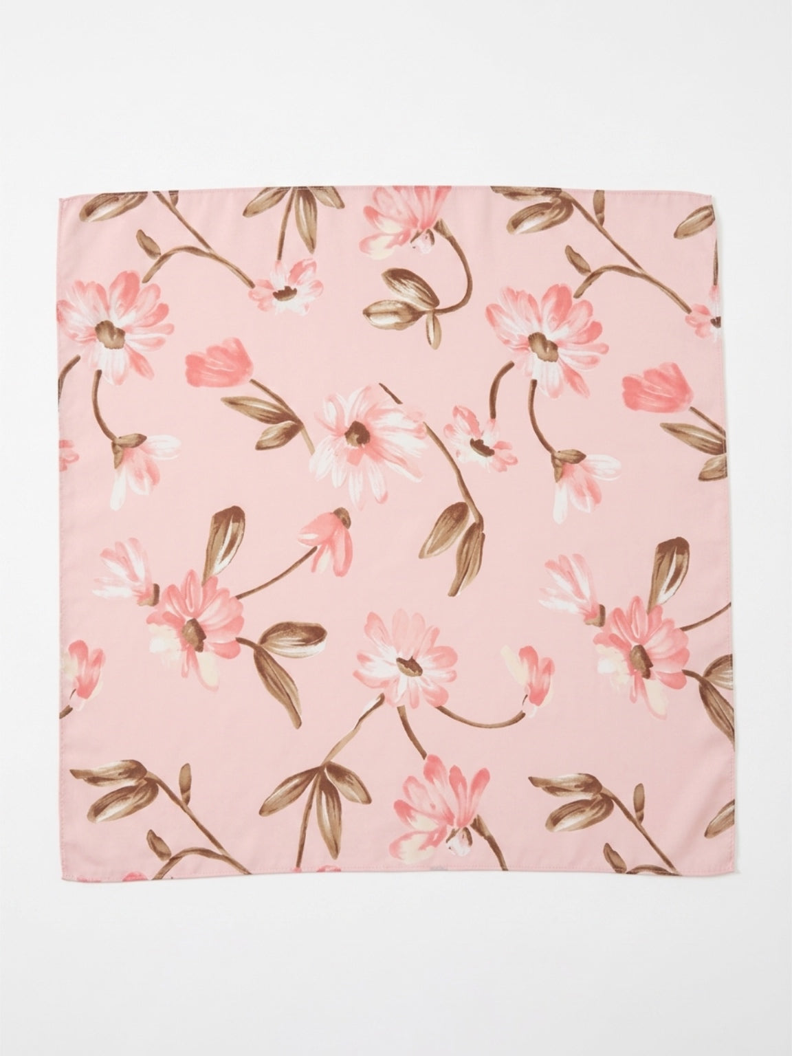 Blush Floral Crinkle Chiffon Scarf