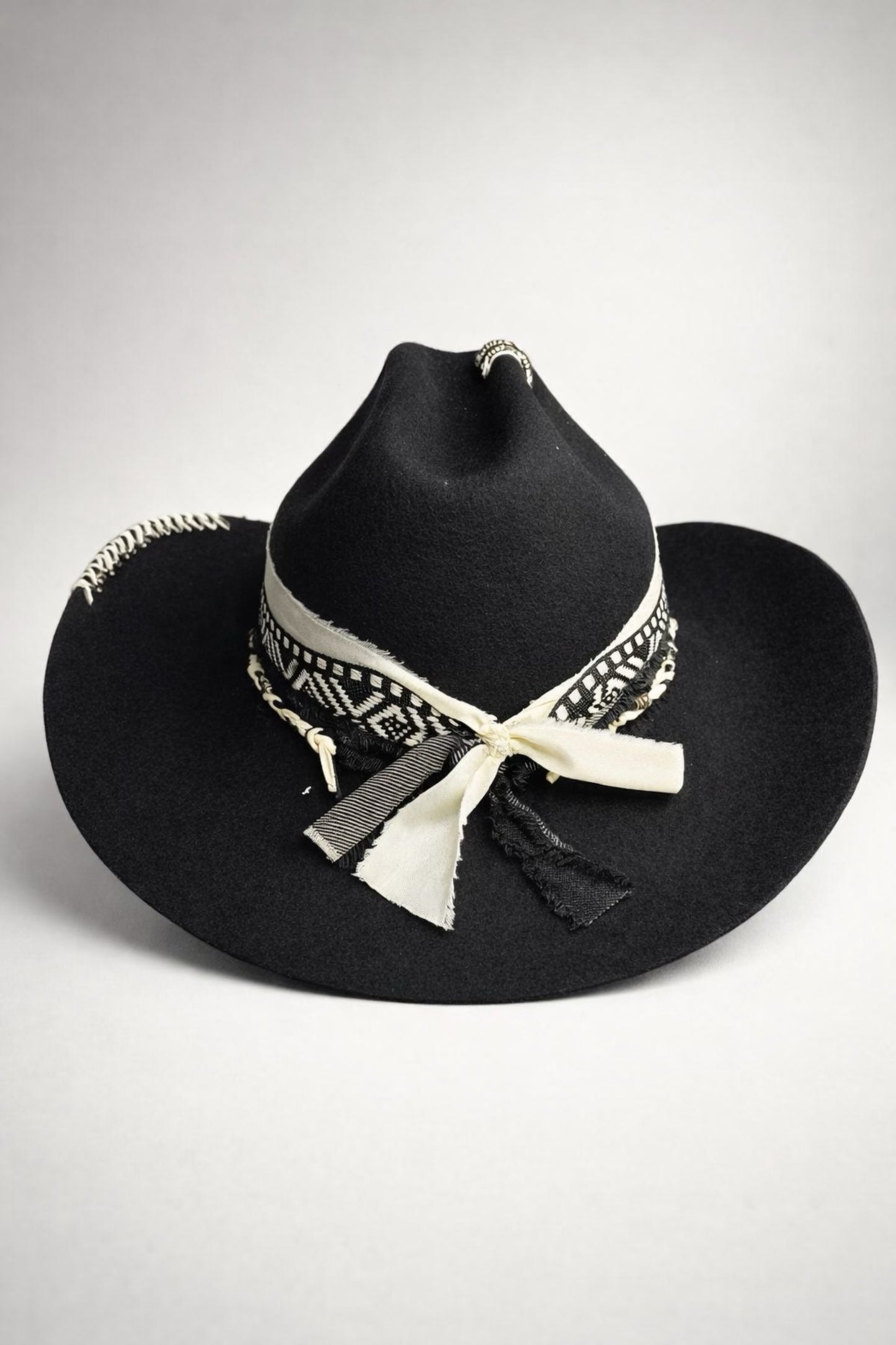 Black Cattleman Hat with Western Detail – Cowboy Hat UK