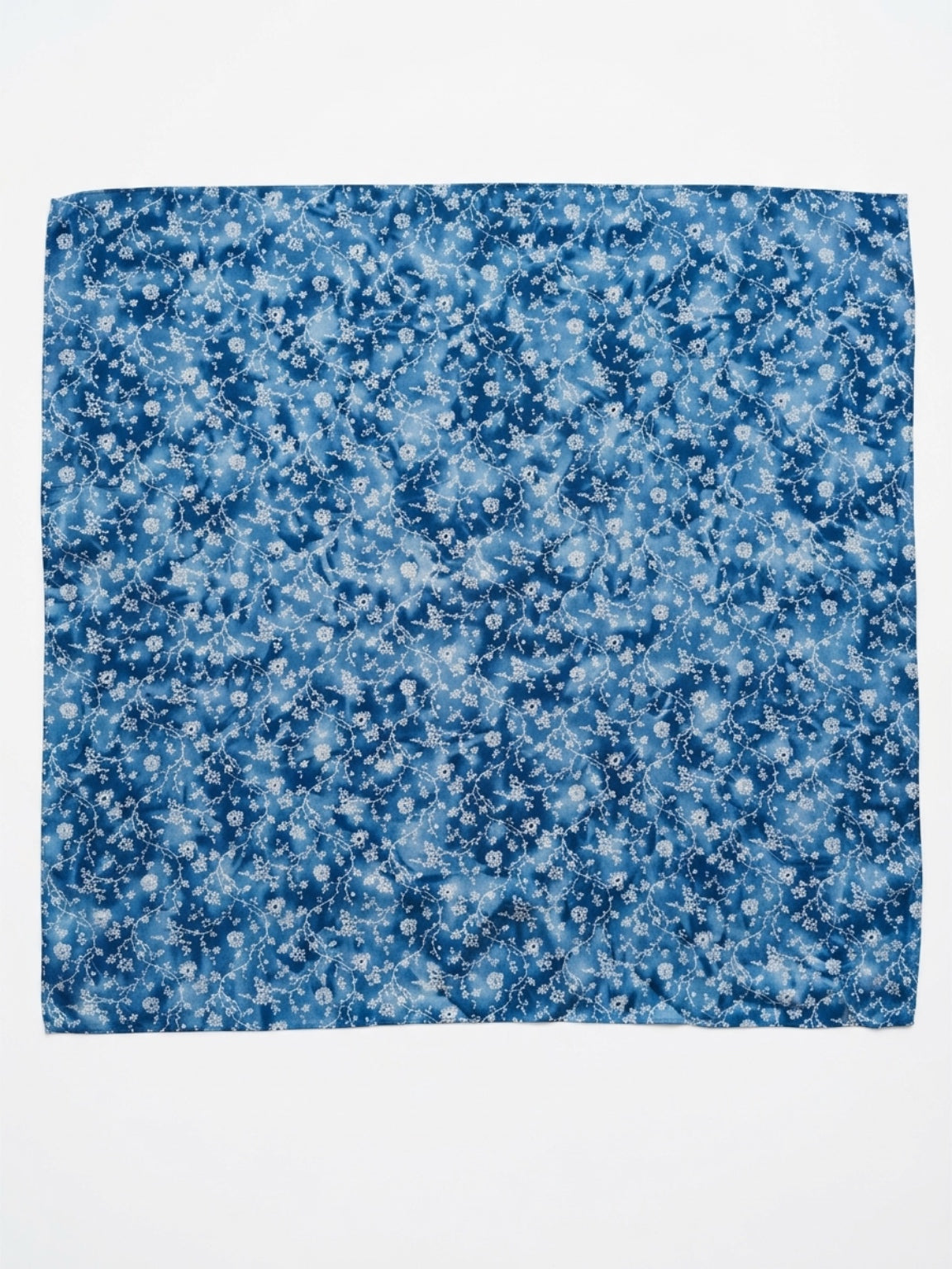 Blue Floral Scarf