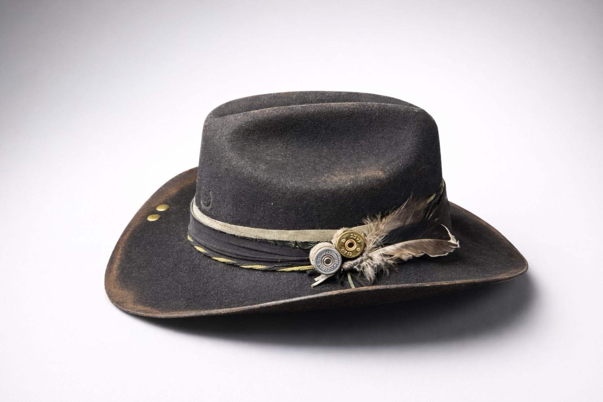 custom cowboy hat UK distressed black