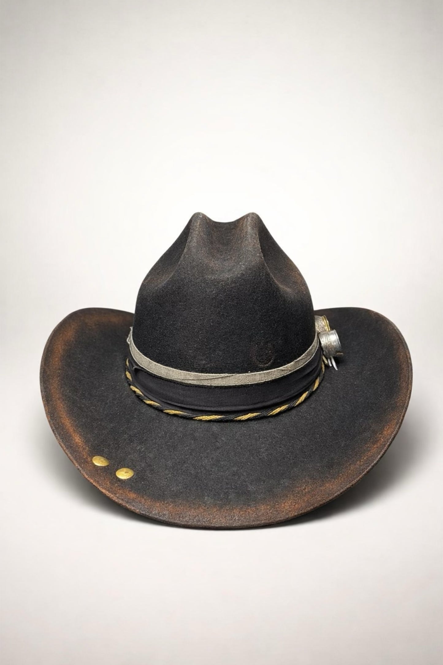 custom cowboy hat UK distressed black
