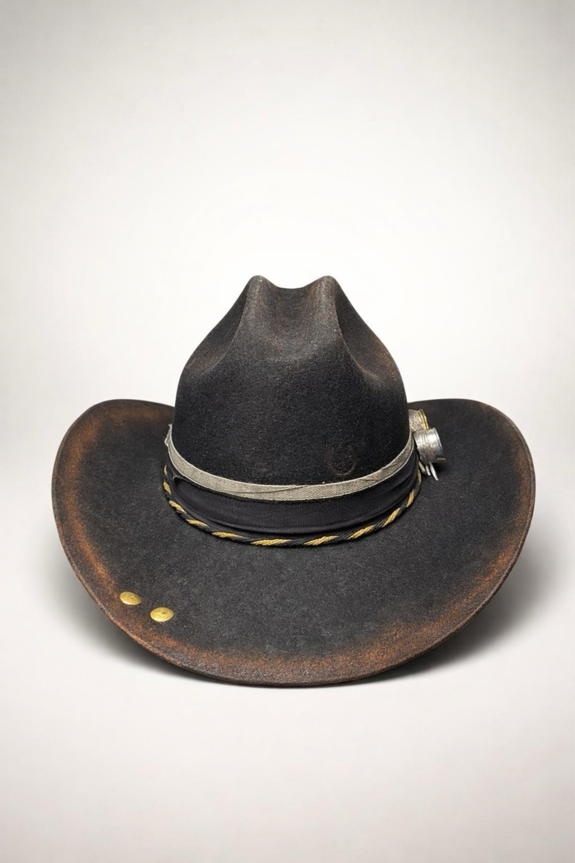 custom cowboy hat UK distressed black