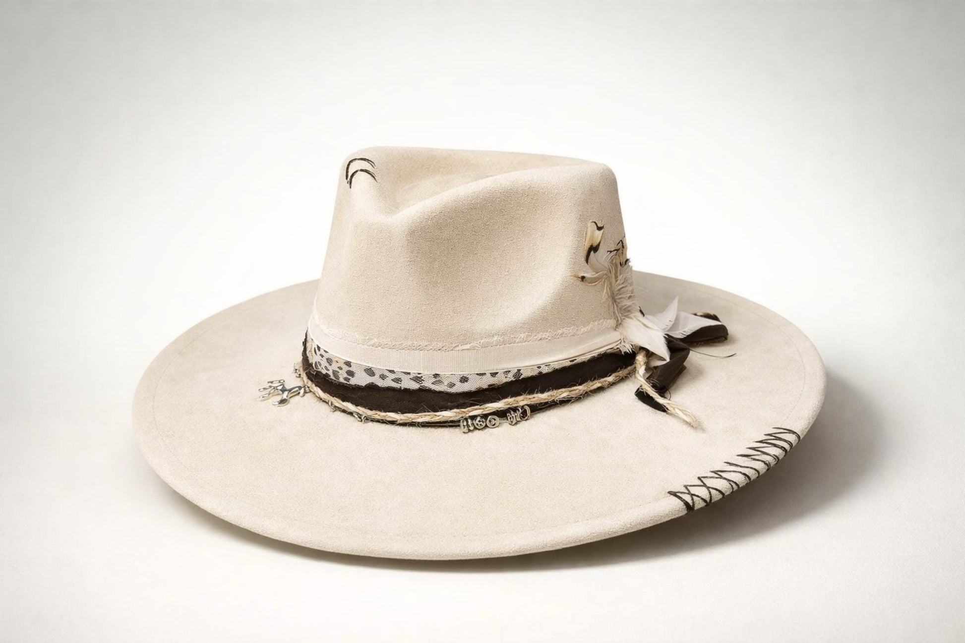 cream fedora hat UK leopard print band western style
	•	custom ivory fedora hat UK statement design