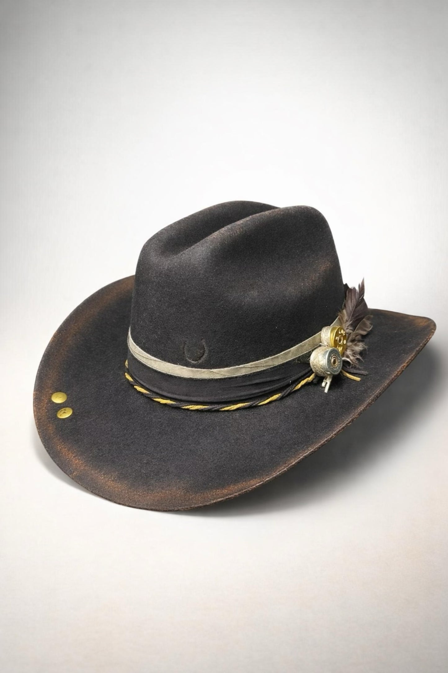 custom cowboy hat UK distressed black