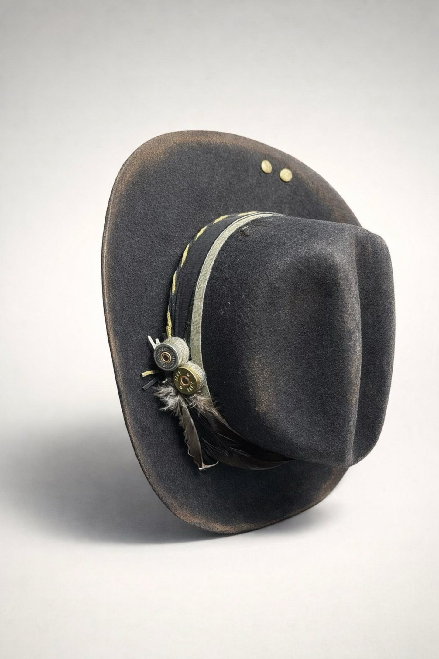 Distressed Black Cattleman Hat – Western Cowboy Hat UK