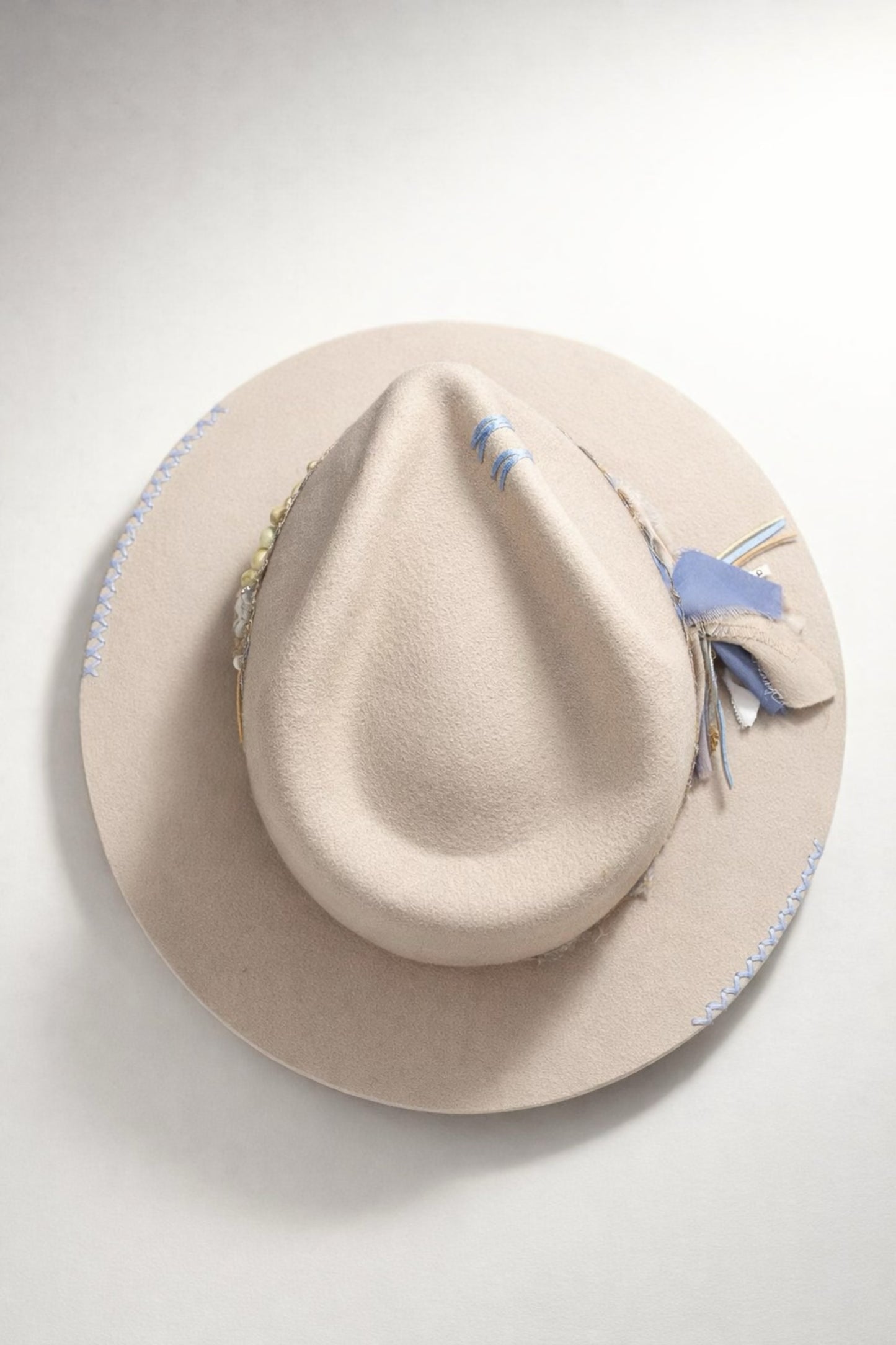 Neutral Fedora Hat with Lace Detail – Elegant Western Hat UK