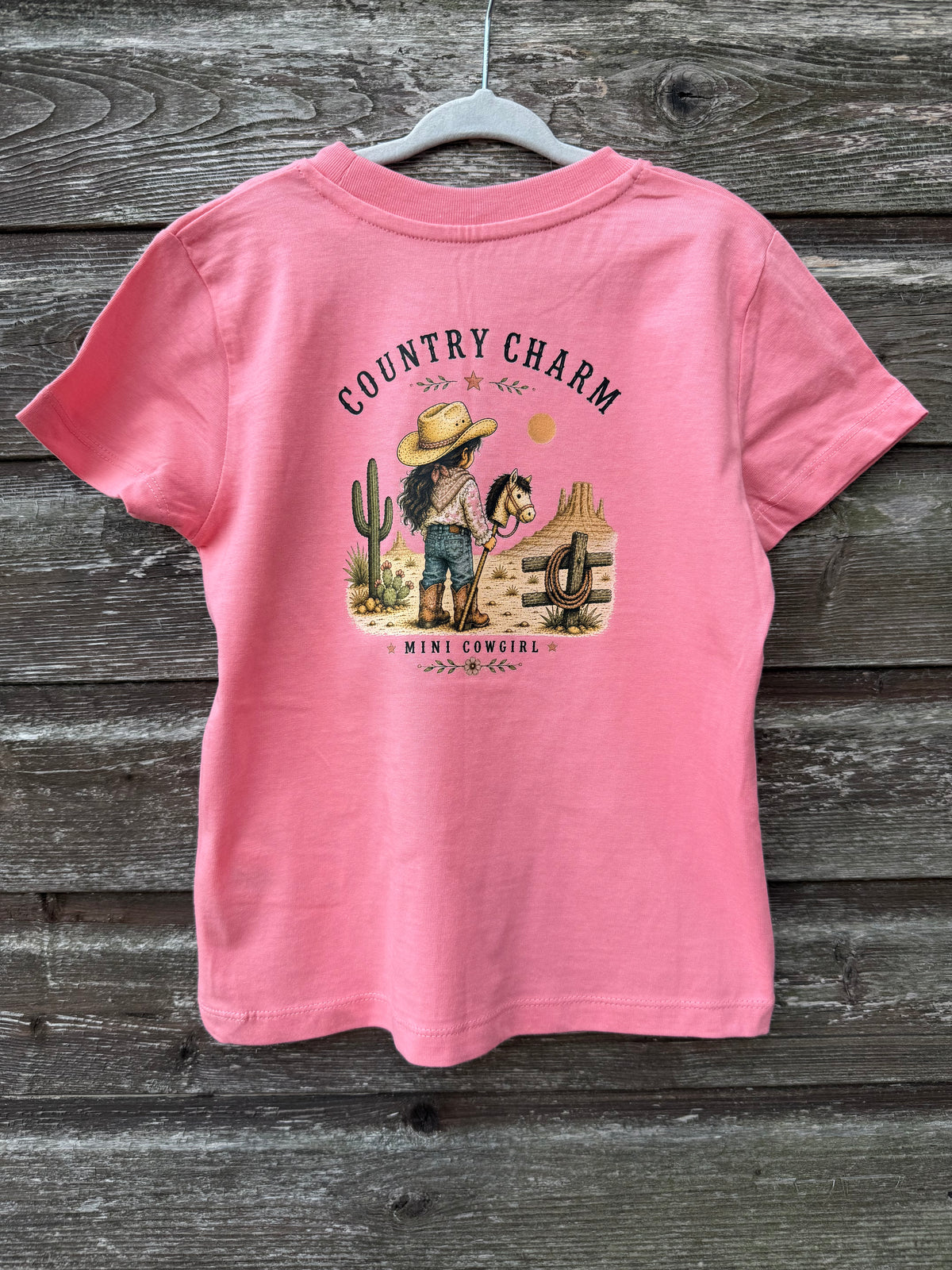 Mini Cowgirl Kids T-Shirt – Pink
