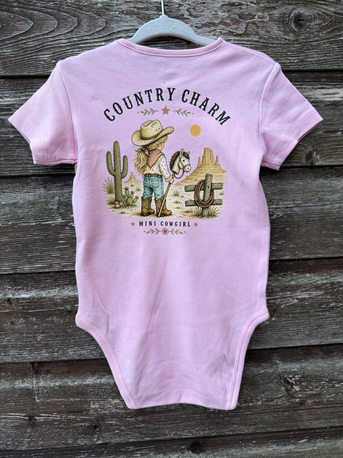 Mini Cowgirl Organic Baby Bodysuit
