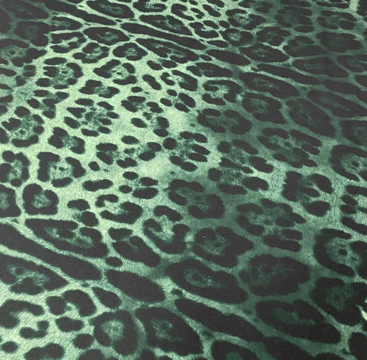 Emerald Leopard Print Scarf