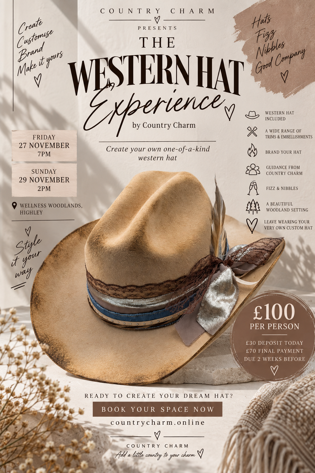 The Western Hat Experience - Wellness Woodlands
